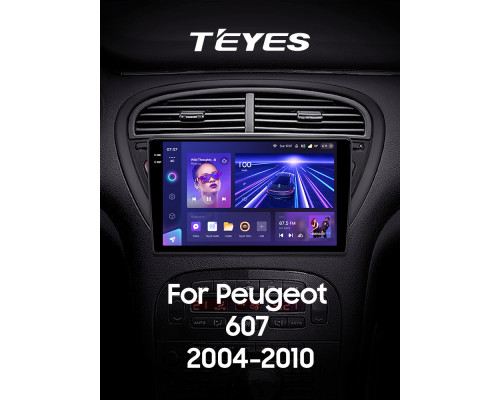 Штатна магнітола Teyes CC3 6+128 Gb з коловим оглядом 360° Peugeot 607 2004-2010 9