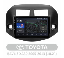 Штатна магнітола AMS T1010 6+128 Gb Toyota RAV4 3 XA30 2005-2013 10