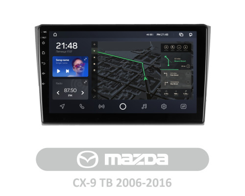 Штатна магнітола AMS T1010 6+128 Gb Mazda CX-9 TB 2006-2016 10