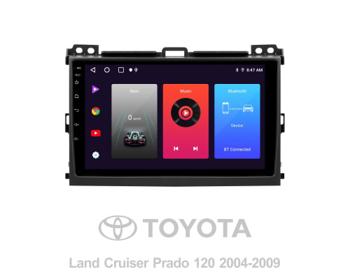 Штатна магнітола SIGMA F9216 ANDROID 10 2+32 Gb Toyota Land Cruiser Prado 120 2004-2009 (F2) 9