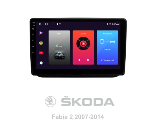 Штатна магнітола SIGMA F10216 ANDROID 10 2+32 Gb Skoda Fabia 2 2007-2014 10