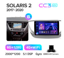 Штатна магнітола Teyes CC3 6+128 Gb Hyundai Solaris 2 2017-2020 (B) 9