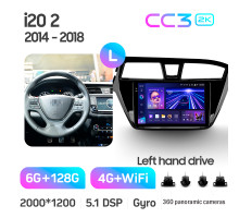 Штатна магнітола Teyes CC3 6+128 Gb з коловим оглядом 360° Hyundai i20 2 II GB 2014-2018 9