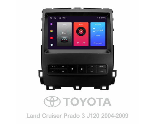 Штатна магнітола SIGMA F9216 ANDROID 10 2+32 Gb Toyota Land Cruiser Prado 3 J120 2004-2009 (F1) (B) 9