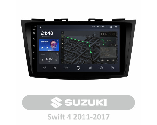 Штатна магнітола AMS T910 6+128 Gb Suzuki Swift 4 2011-2017 9