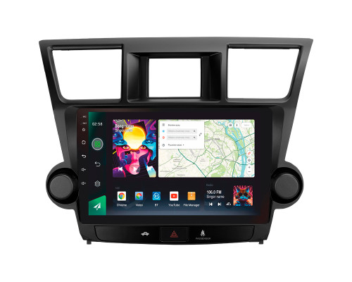 Штатна магнітола SIGMA PRO 10464 ANDROID 12 4+64 Gb 4G DSP Toyota Highlander 2 XU40 2007-2013 (F2) 10