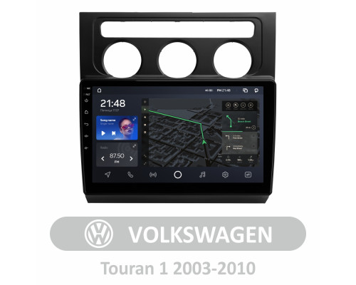 Штатна магнітола AMS T1010 6+128 Gb Volkswagen Touran 1 2003-2010 (F2) 10