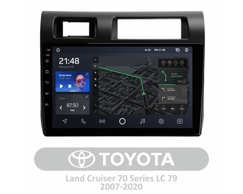 Штатна магнітола AMS T910 6+128 Gb Toyota Land Cruiser 70 Series LC 79 2007-2020 9