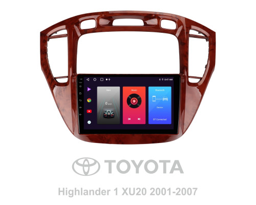 Штатна магнітола SIGMA F9216 ANDROID 10 2+32 Gb Toyota Highlander 1 XU20 2001-2007 9