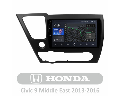 Штатна магнітола AMS T910 6+128 Gb Honda Civic 9 Middle East 2013-2016 9