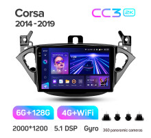 Штатна магнітола Teyes CC3 6+128 Gb з коловим оглядом 360° Opel Corsa 2014-2019 9