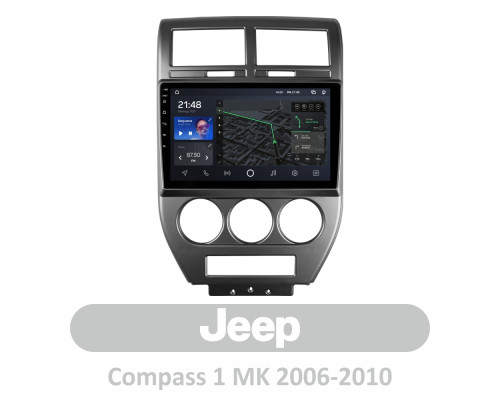 Штатна магнітола AMS T1010 6+128 Gb Jeep Compass 1 MK 2006-2010 10