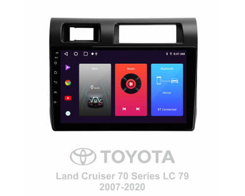 Штатна магнітола SIGMA F9216 ANDROID 10 2+32 Gb Toyota Land Cruiser 70 Series LC 79 2007-2020 9