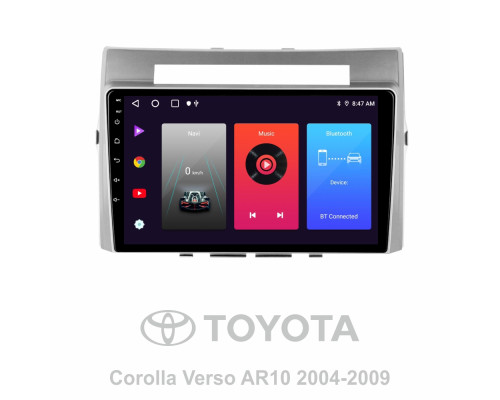 Штатна магнітола SIGMA F9216 ANDROID 10 2+32 Gb Toyota Corolla Verso AR10 2004 - 2009 9