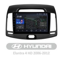 Штатна магнітола AMS T910 6+128 Gb Hyundai Elantra 4 HD 2006-2012 9