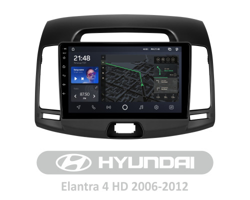 Штатна магнітола AMS T910 6+128 Gb Hyundai Elantra 4 HD 2006-2012 9