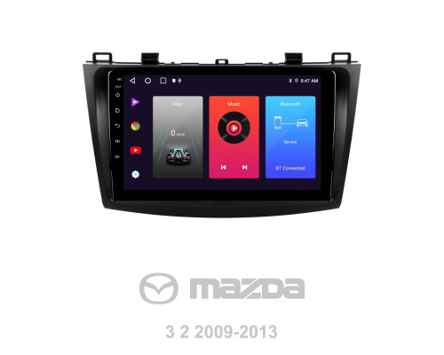 Штатна магнітола SIGMA F9216 ANDROID 10 2+32 Gb Mazda 3 2 2009-2013 9