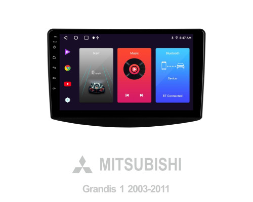 Штатна магнітола SIGMA F9216 ANDROID 10 2+32 Gb Mitsubishi Grandis 1 2003-2010 (F1) 9