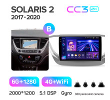 Штатна магнітола Teyes CC3 6+128 Gb з коловим оглядом 360° Hyundai Solaris 2 2017-2020 (B) 9