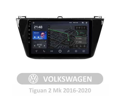 Штатна магнітола AMS T1010 6+128 Gb Volkswagen Tiguan 2 Mk 2016-2018 (B) 10