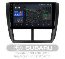 Штатна магнітола AMS T910 6+128 Gb Subaru Forester 3 SH 2007-2013 For Subaru Impreza GH GE 2007-2011 9