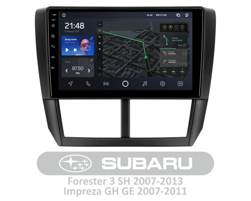 Штатна магнітола AMS T910 6+128 Gb Subaru Forester 3 SH 2007-2013 For Subaru Impreza GH GE 2007-2011 9