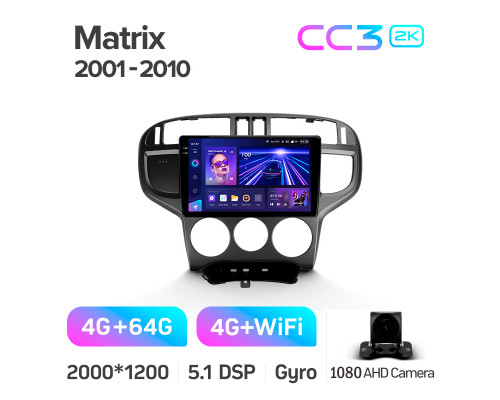 Штатна магнітола Teyes CC3 4+64 Gb Hyundai Matrix 2001 - 2010 9