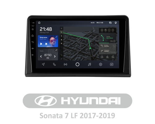 Штатна магнітола AMS T910 6+128 Gb Hyundai Sonata 7 LF 2017-2019 9