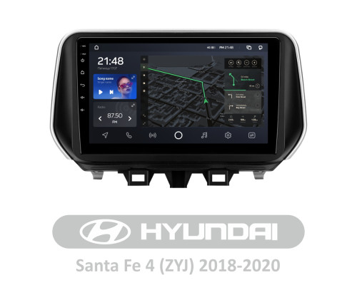 Штатна магнітола AMS T1010 6+128 Gb Hyundai Santa Fe 4 (ZYJ) 2018-2020 10