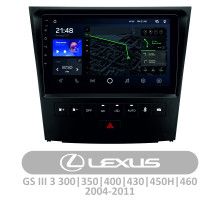 Штатна магнітола AMS T910 6+128 Gb Lexus GS III 3 300 350 400 430 450H 460 2004-2011 9