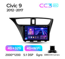 Штатна магнітола Teyes CC3 4+32 Gb Honda Civic 9 FK FB 2012-2017 9