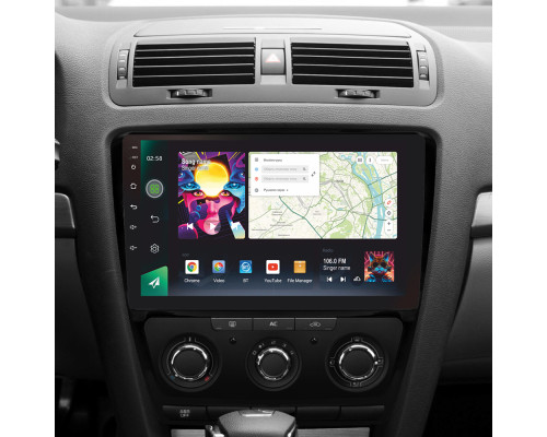 Штатна магнітола SIGMA PRO 10464 ANDROID 12 4+64 Gb 4G DSP Skoda Octavia 2 A5 2008-2013 10