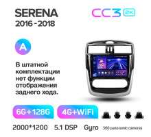 Штатна магнітола Teyes CC3 6+128 Gb з коловим оглядом 360° Nissan Serena 2016-2019 9