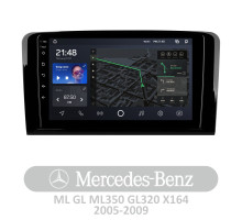 Штатна магнітола AMS T910 6+128 Gb Mercedes Benz ML GL ML350 GL320 X164 2005-2009 (F1) 9