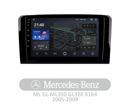 Штатна магнітола AMS T910 6+128 Gb Mercedes Benz ML GL ML350 GL320 X164 2005-2009 (F1) 9