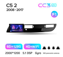 Штатна магнітола Teyes CC3 6+128 Gb з коловим оглядом 360° Citroen C5 2 2008-2017 (F1) 9