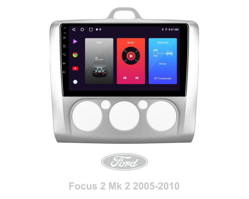 Штатна магнітола SIGMA F9216 ANDROID 10 2+32 Gb Ford Focus 2 Mk 2 2004-2011 (F1) 9