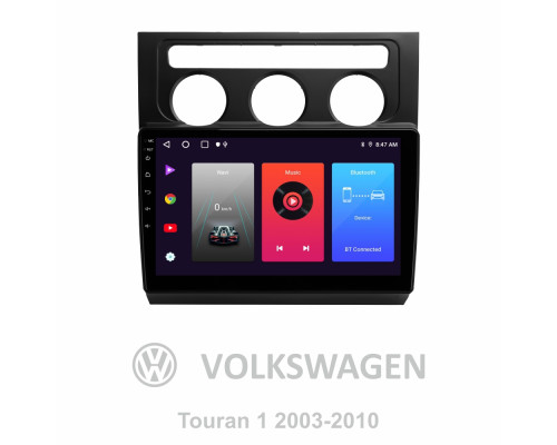 Штатна магнітола SIGMA F10216 ANDROID 10 2+32 Gb Volkswagen Touran 1 2003-2010 (F2) 10