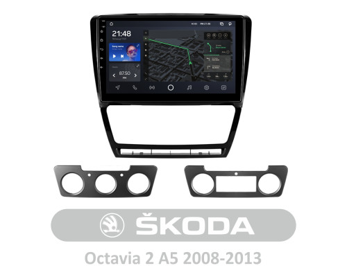 Штатна магнітола AMS T1010 6+128 Gb Skoda Octavia 2 A5 2008-2013 10