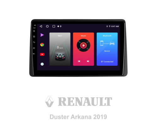 Штатна магнітола SIGMA F10216 ANDROID 10 2+32 Gb Renault Duster HM 2 II 2020-2023 Arkana 1 I (10 inch) 2019-2023 10