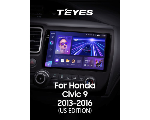 Штатна магнітола Teyes CC3 6+128 Gb Honda Civic 9 Middle East 2013-2016 9