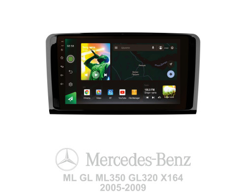 Штатна магнітола SIGMA X9232 ANDROID 10 2+32 Gb 4G DSP Mercedes Benz ML GL ML350 GL320 X164 2005-2009 (F1) 9