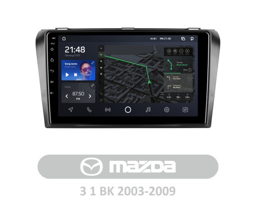 Штатна магнітола AMS T910 6+128 Gb Mazda 3 1 BK 2003-2009 9