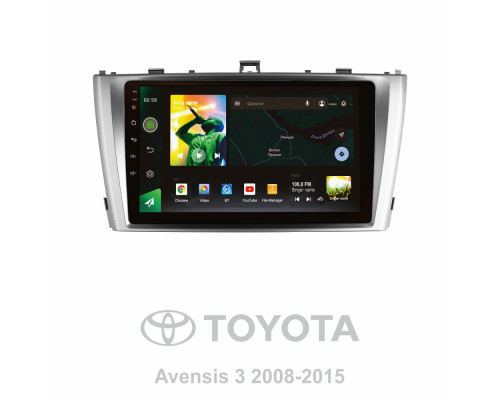 Штатна магнітола SIGMA X9232 ANDROID 10 2+32 Gb 4G DSP Toyota Avensis 3 2008-2015 (F1) 9