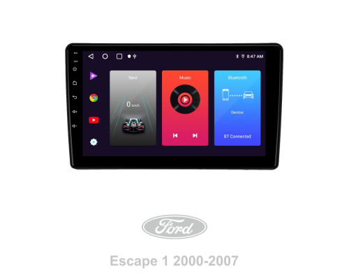 Штатна магнітола SIGMA F9216 ANDROID 10 2+32 Gb Ford Escape 1 2000-2007 9