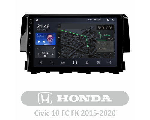 Штатна магнітола AMS T910 6+128 Gb Honda Civic 10 FC FK 2015-2020 9