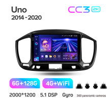 Штатна магнітола Teyes CC3 6+128 Gb з коловим оглядом 360° Fiat Uno 2014-2020 9