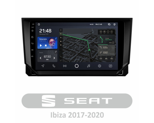 Штатна магнітола AMS T910 6+128 Gb Seat Ibiza 2017-2020 9