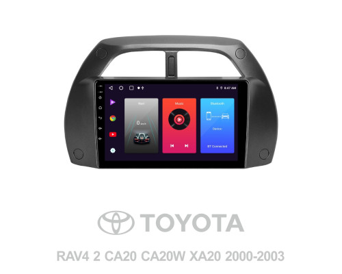 Штатна магнітола SIGMA F9216 ANDROID 10 2+32 Gb Toyota RAV4 2 CA20 CA20W XA20 2000 - 2003 (F3) 9