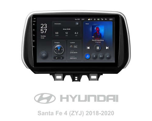 Штатна магнітола Teyes X1 2+32Gb Hyundai Santa Fe 4 (ZYJ) 2018-2020 10